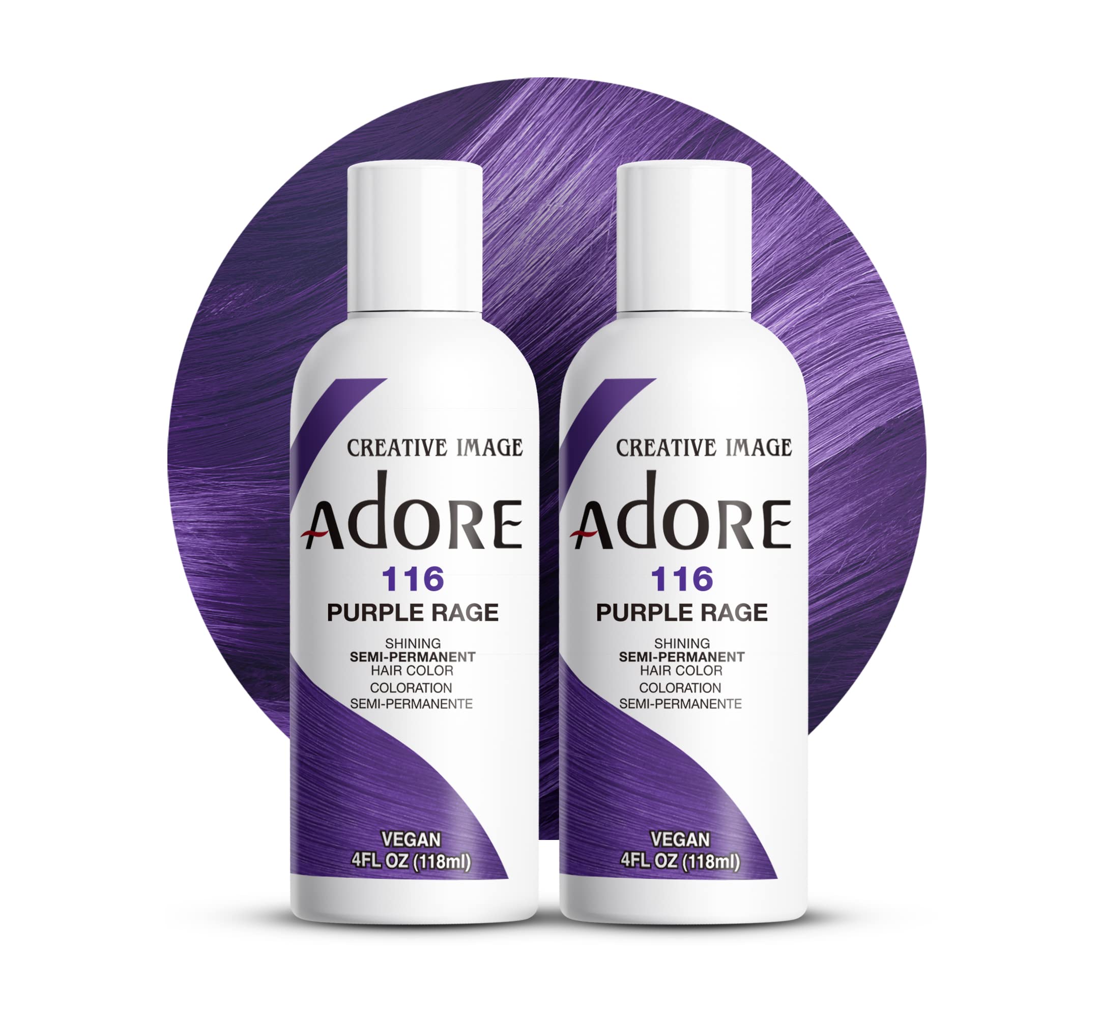 Adore teinture pourpre intense – bouteille 2-pack, couleur durable sans ammoniaque.