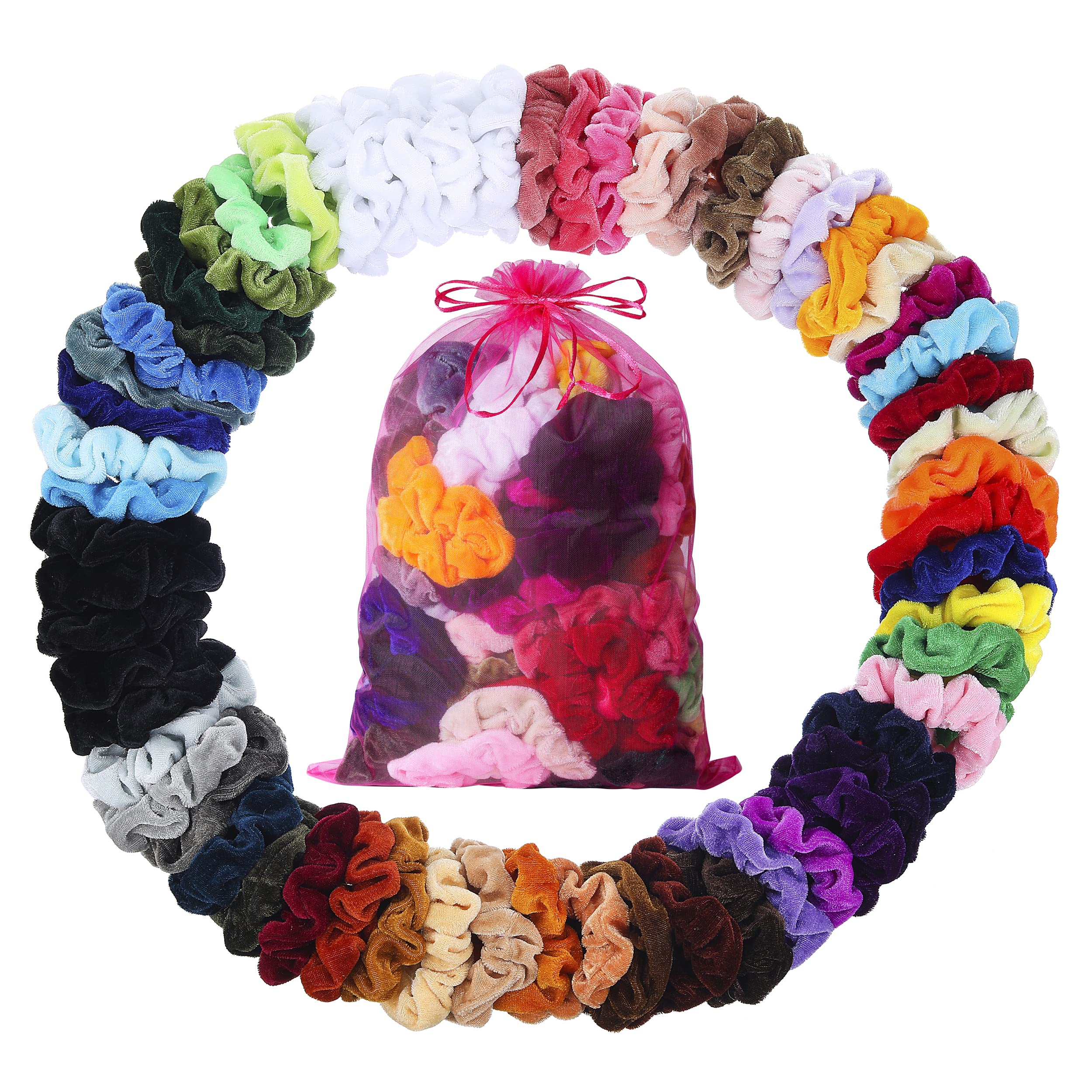 ADRIONE bandes velours pour cheveux – ensemble de 60 pièces pour tous types de cheveux.