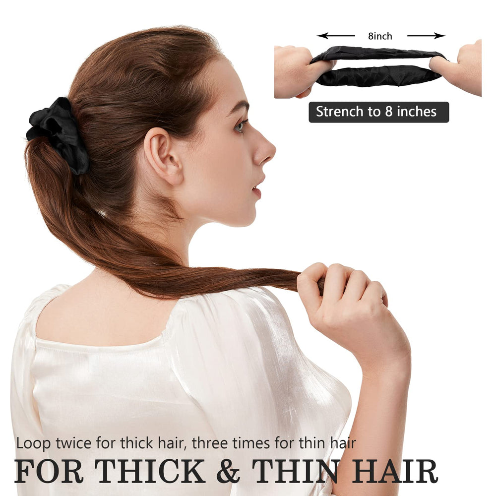 ADRIONE chouchons anti-glissement satin, maintien sûr même pour cheveux fins.