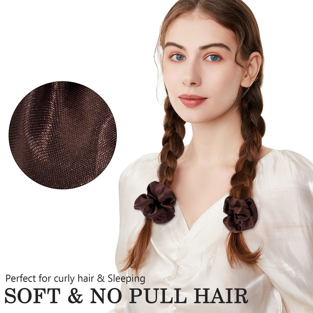 ADRIONE chouchous satin pour cheveux épais, étirement pratique et résistant.
