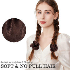 ADRIONE chouchous satin pour cheveux épais, étirement pratique et résistant.