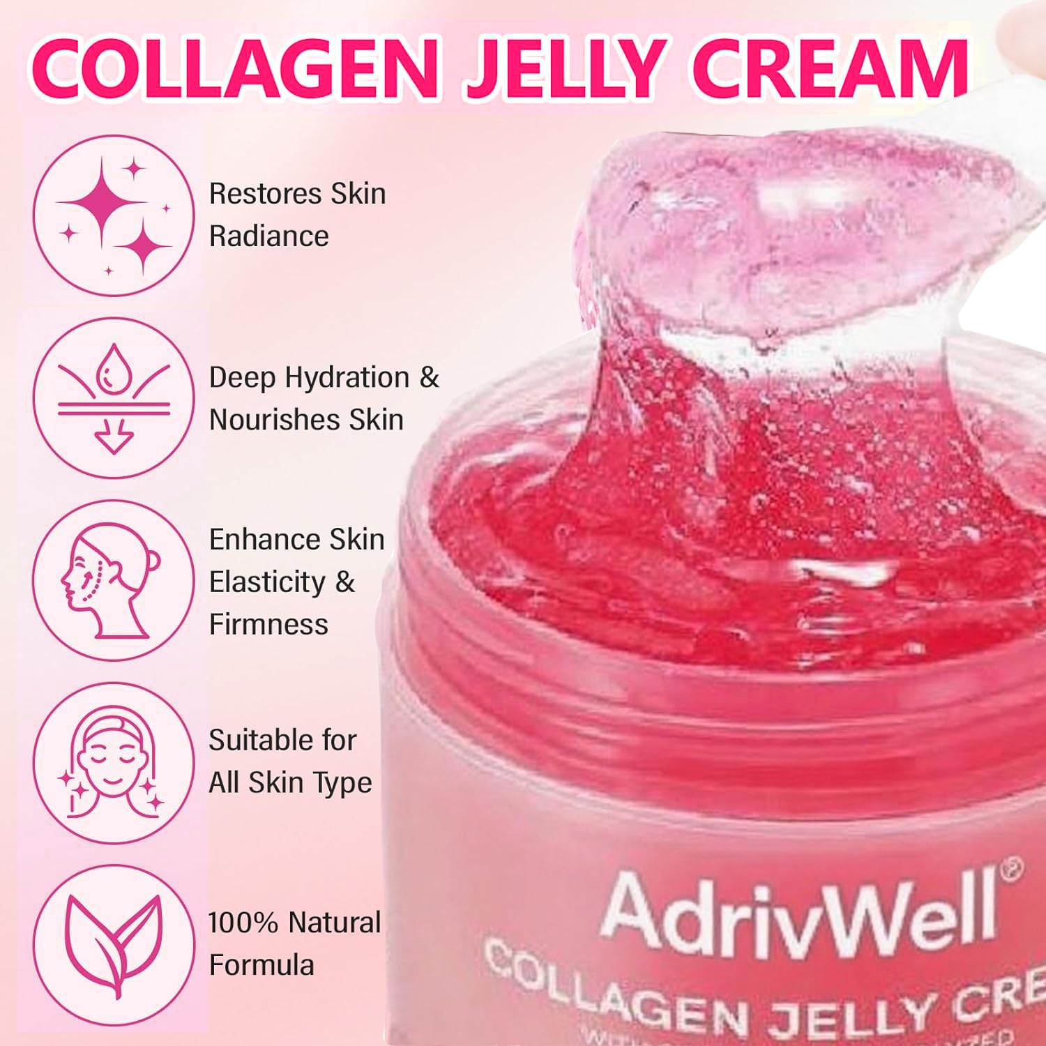 Application matin et soir sur visage et décolleté avec l’ADrivWell.