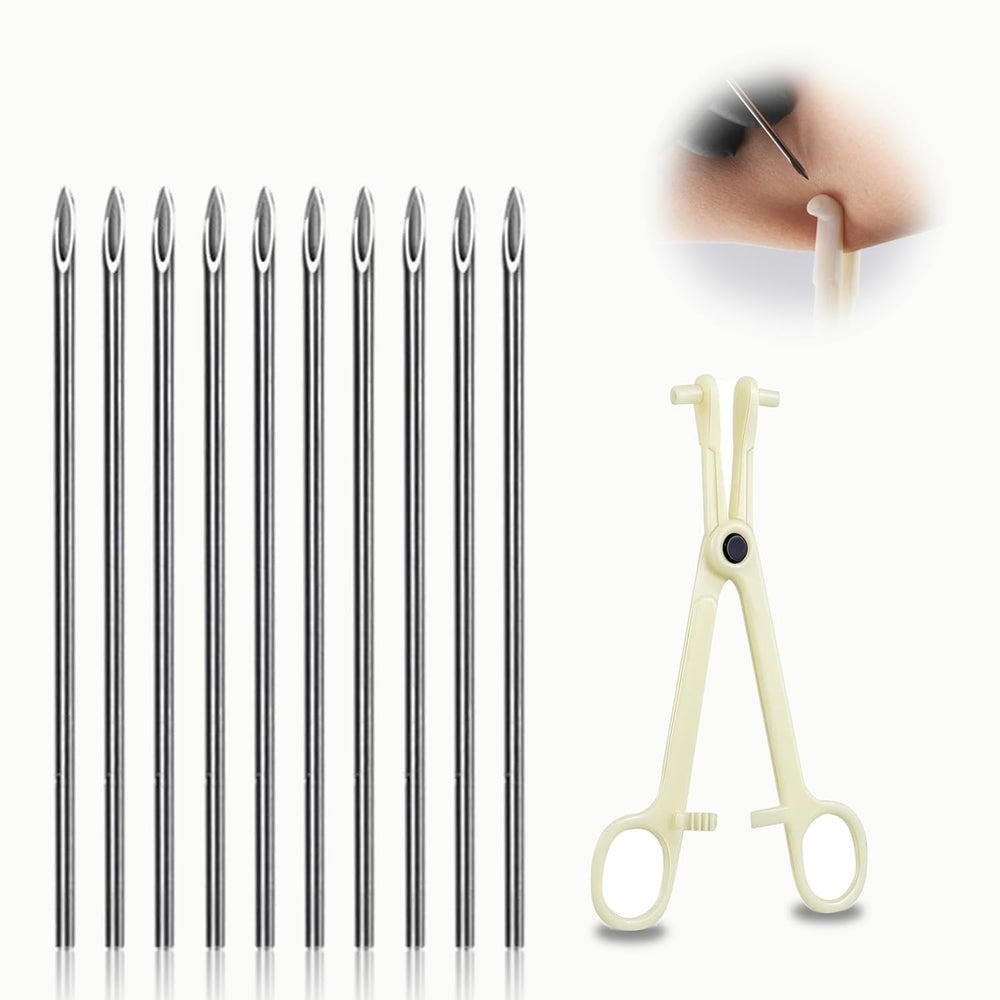 ADULLPONY aiguilles piercing oreille et nez 18G, emballage individuel pour hygiène.