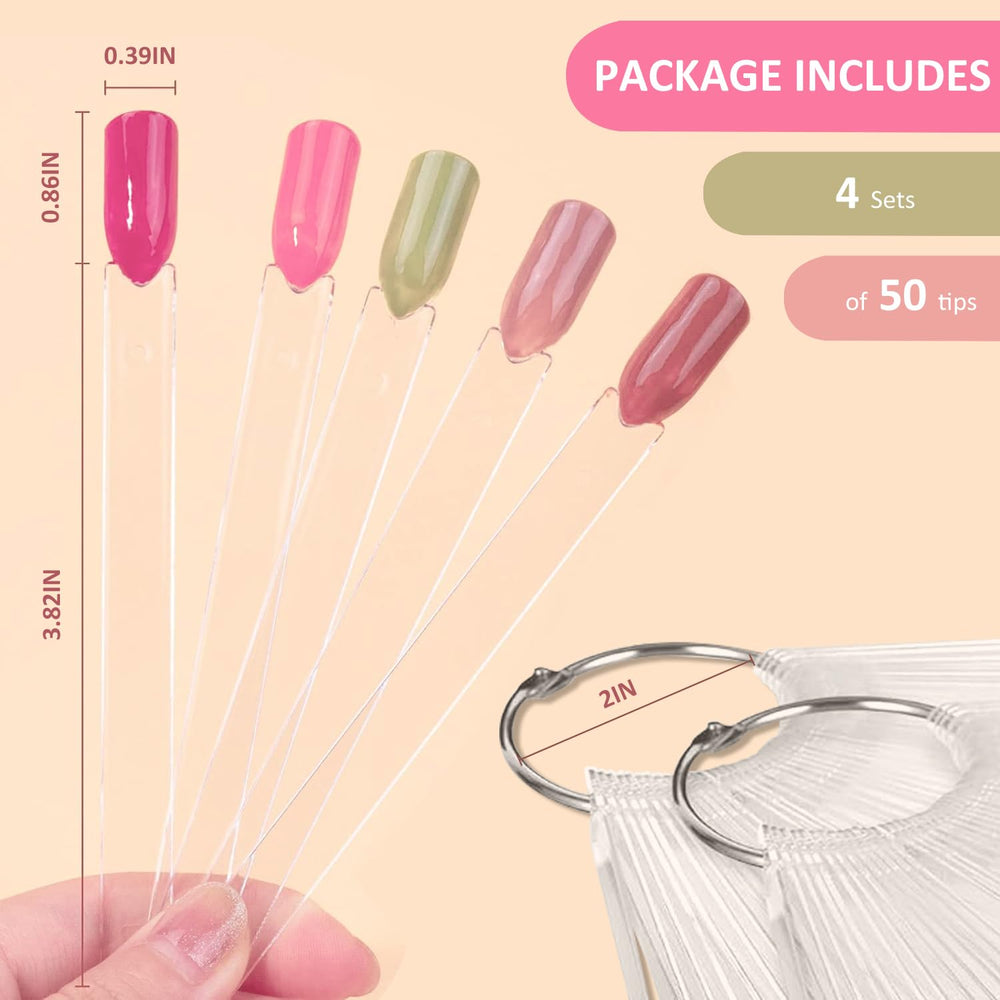 ADULLPONY nuancier ongles transparents, surface lisse pour appliquer vernis proprement