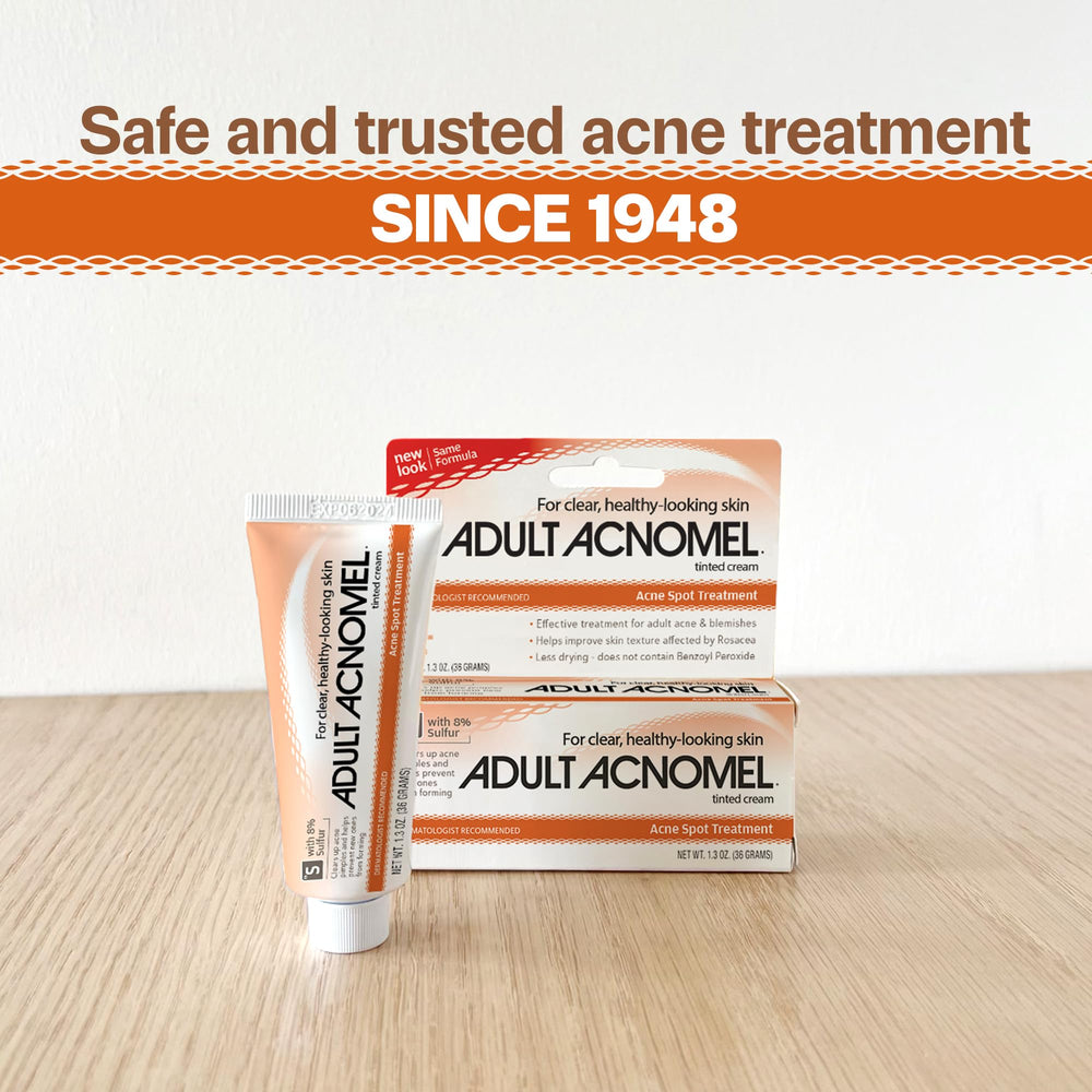 Adult Acnomel spot-treatment application demonstrates quick use for breakouts