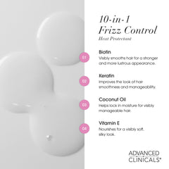 Advanced Clinicals 10-en-1 : nourrissante huile de coco et bambou pour cheveux