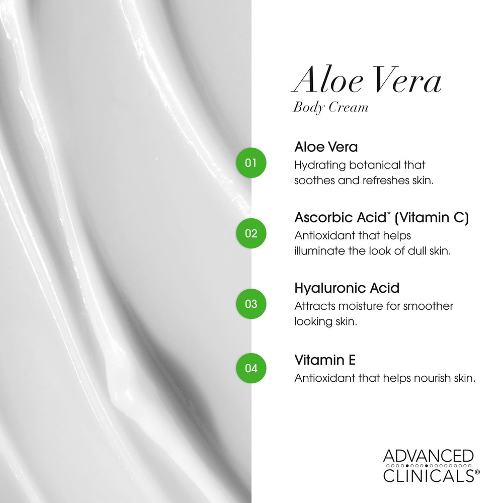 Advanced Clinicals Aloe Vera Lotion, huile d'olive: hydratation profonde sans fini gras.