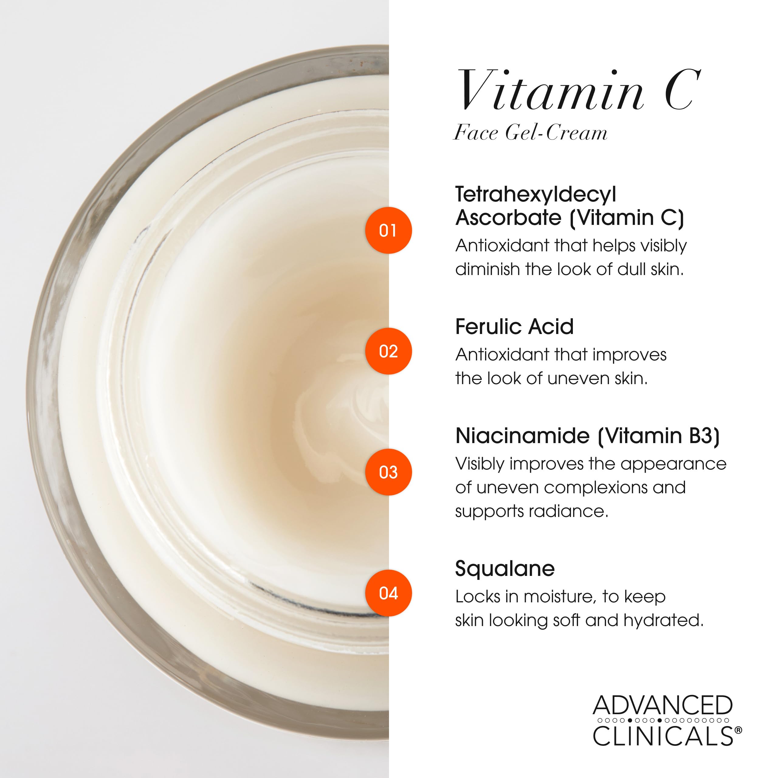 Application sur le visage avec Advanced Clinicals pour une utilisation simple.