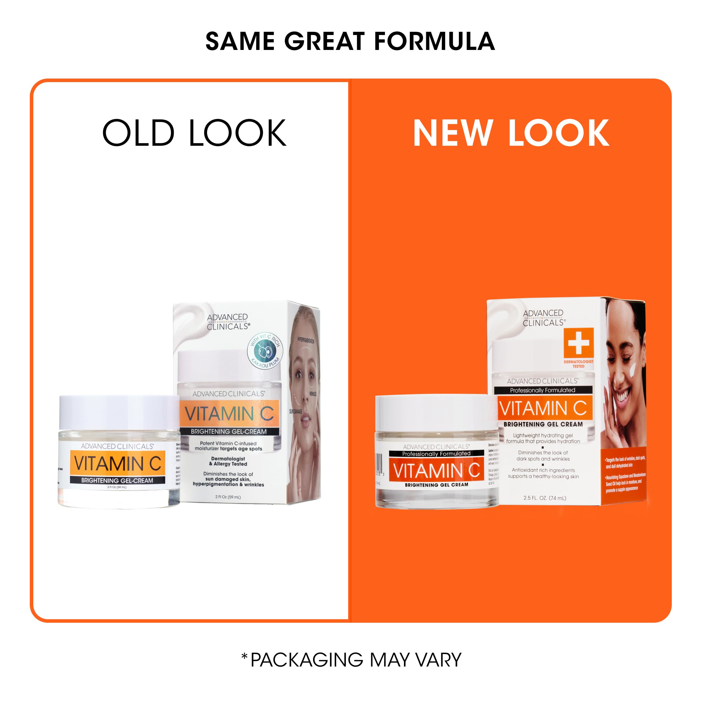 Peau plus hydratée et uniforme grâce à la formule Advanced Clinicals.