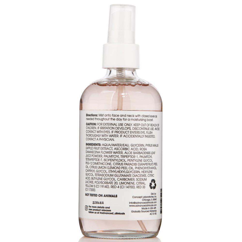 Advanced Clinicals bottle top view emphasizing sleek design.