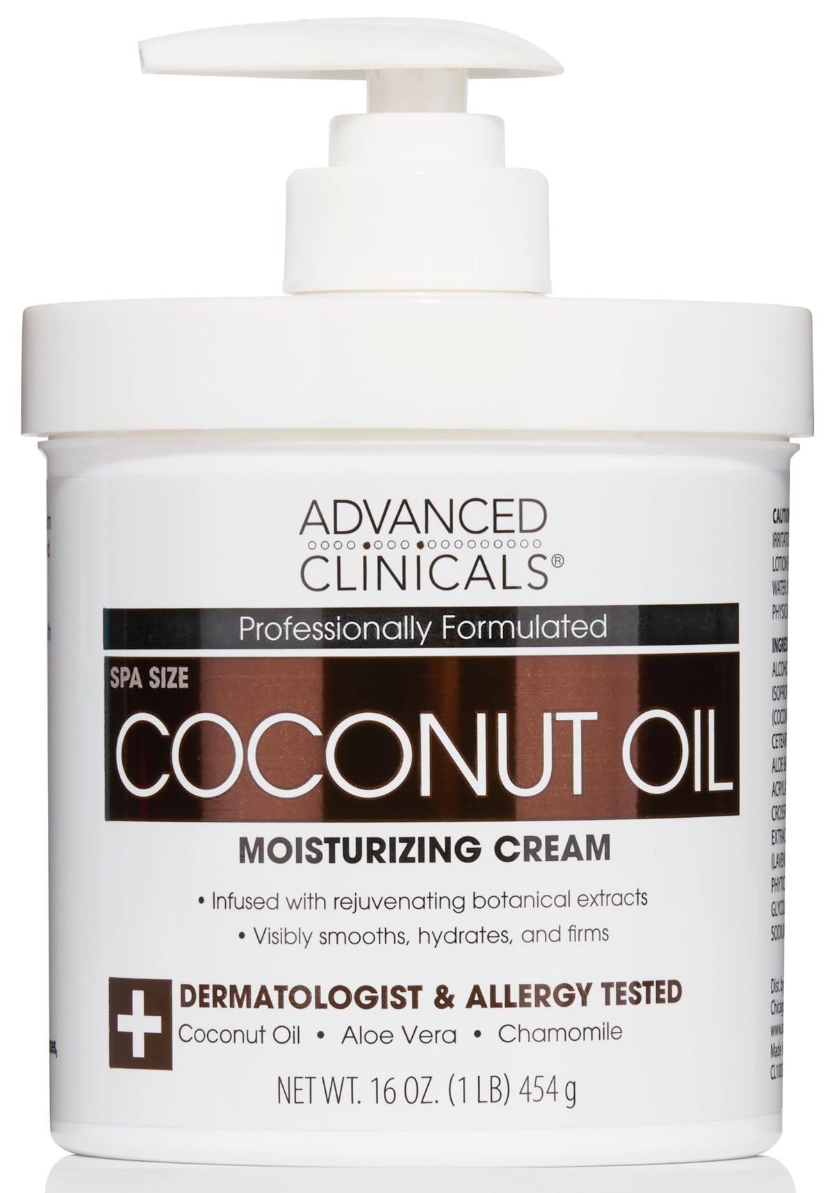 Advanced Clinicals crème coco, flacon visible, hydratation intense