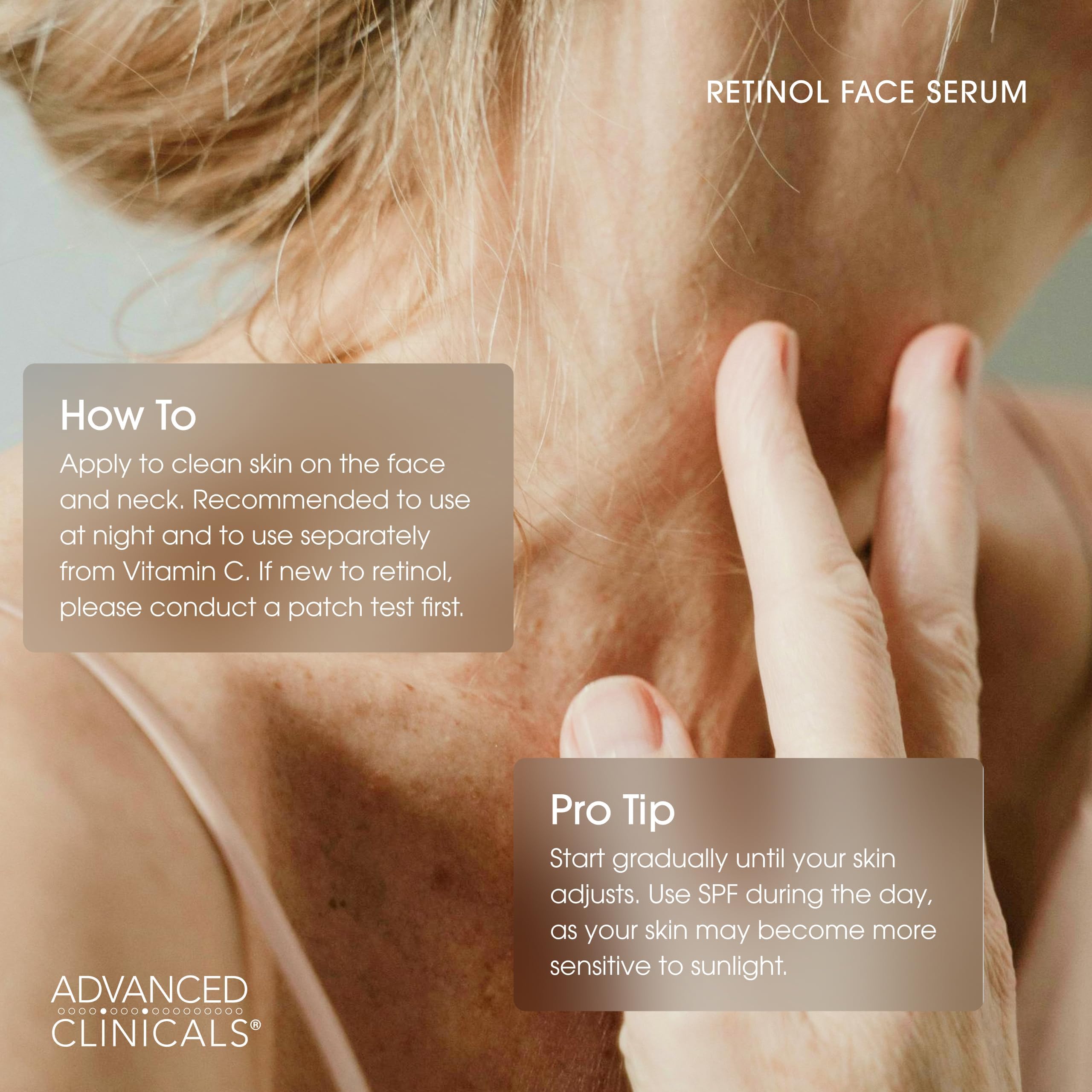 Advanced Clinicals Coffret Retinol visage et corps, duo soin complet