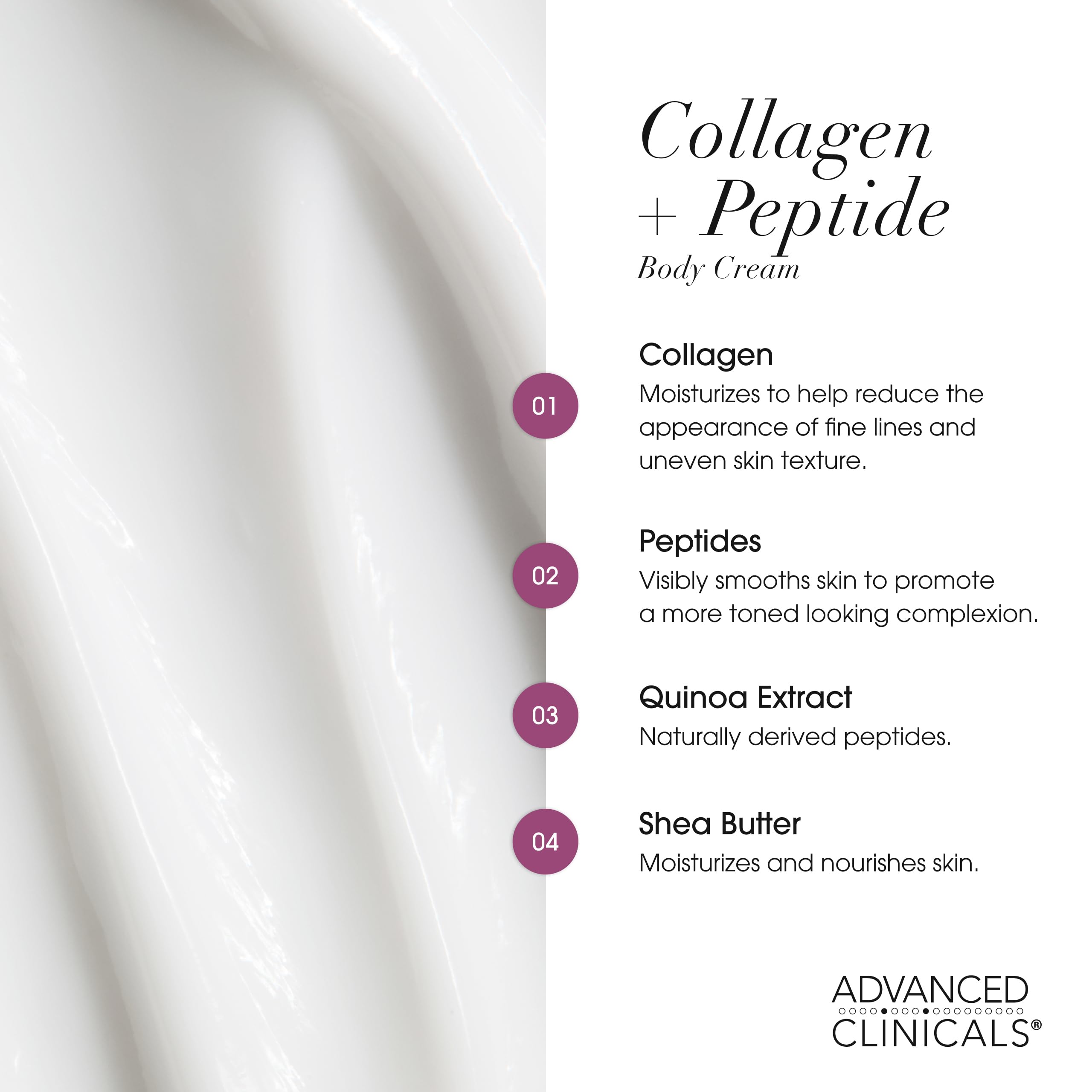 Advanced Clinicals Crème Collagen Peptides — Mains parfaitement hydratées.