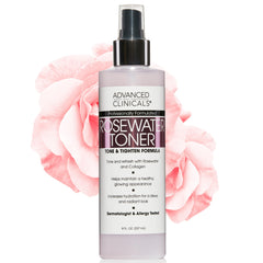 Advanced Clinicals Collagène et Eau de Rose, brume-visage-pompe pour hydrater et équilibrer la peau