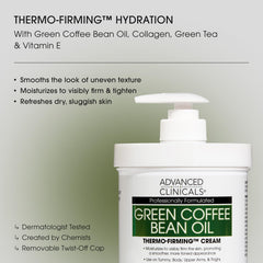 Advanced Clinicals crème collagène café vert emballage peau nourrie et lisse