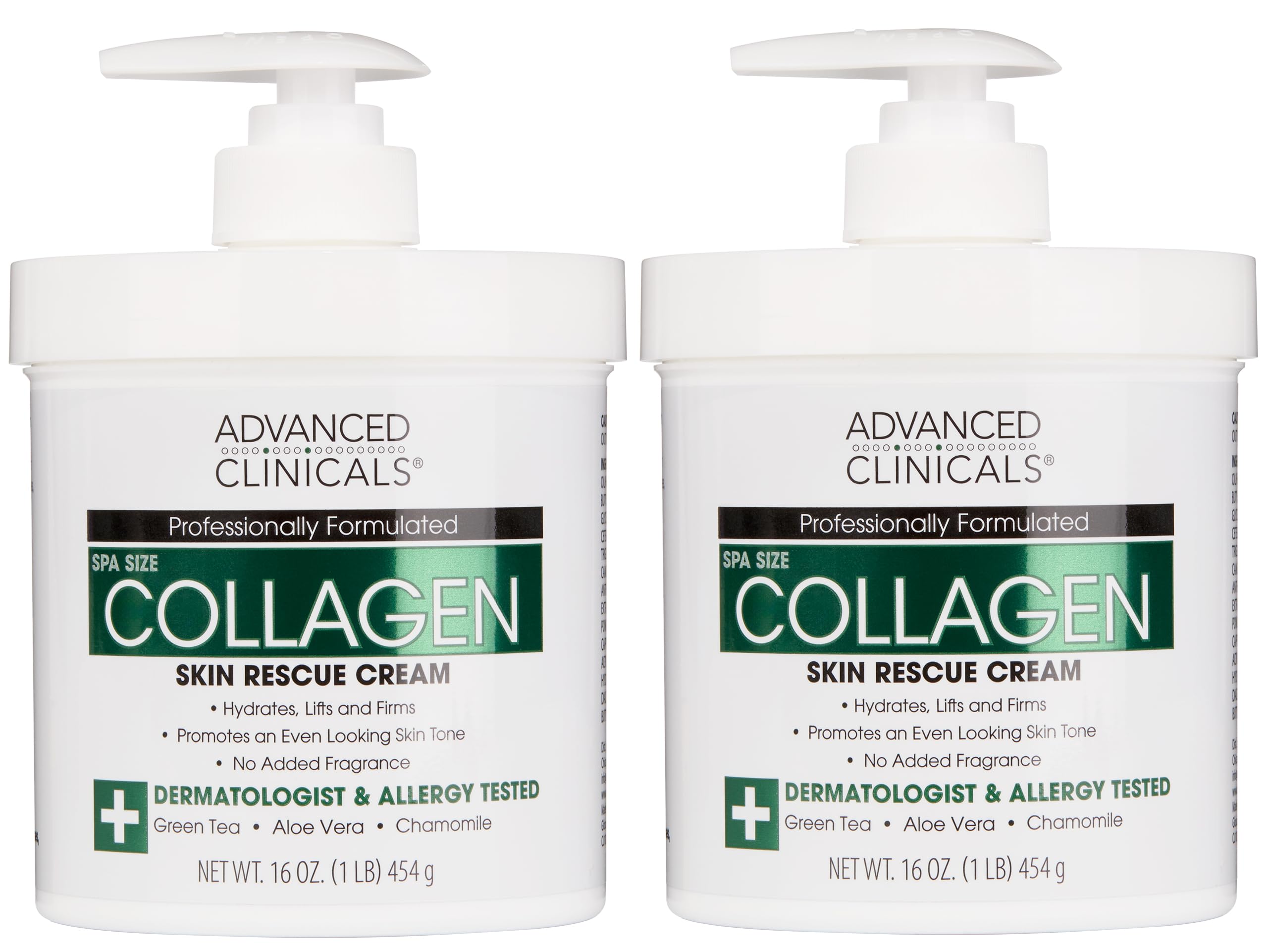 Advanced Clinicals crème collagen lotion corps – hydratation pour peau visiblement plus ferme.