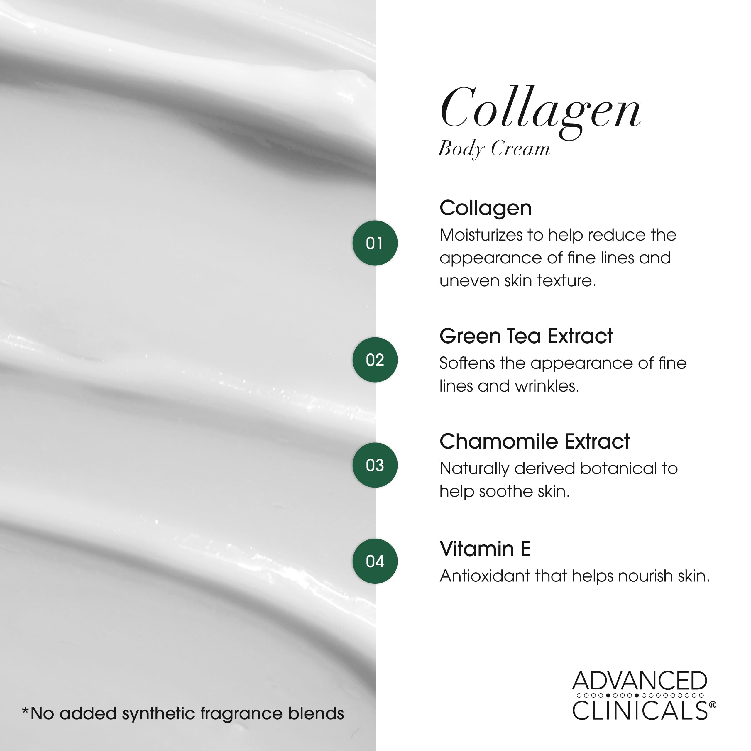 Advanced Clinicals Crème Collagen Mains Hydratation: douceur quotidienne pour peaux sèches.