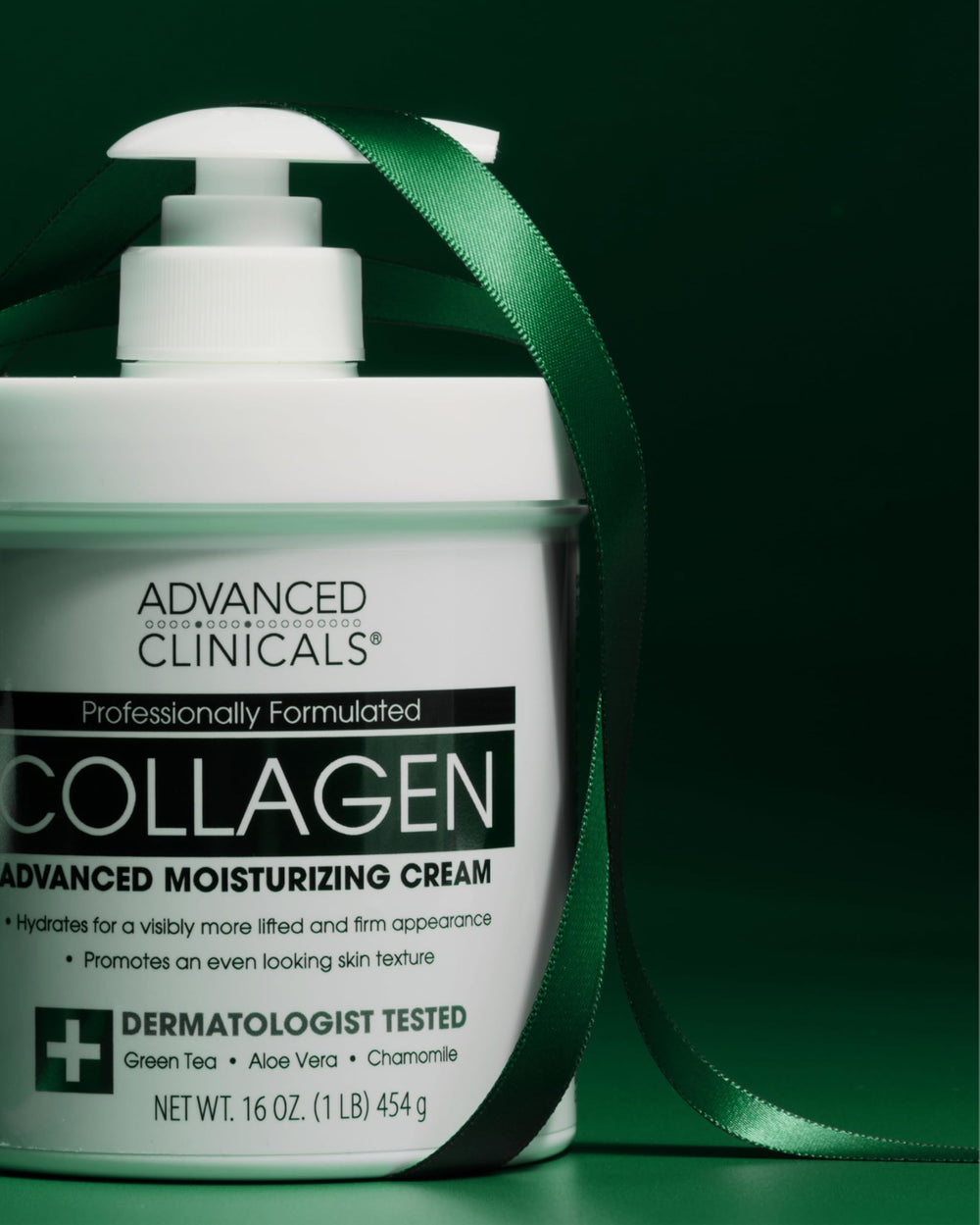 Advanced Clinicals Crème Collagen Utilisations Quotidiennes: convient visage, cou et corps.