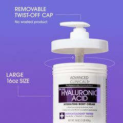 Advanced Clinicals crème corps texture veloutée pour peau douce