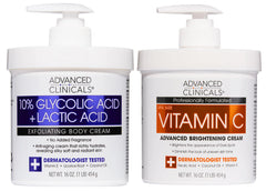 Advanced Clinicals Crème Corps Vitamin C – éclat lumineux et hydratation durable.