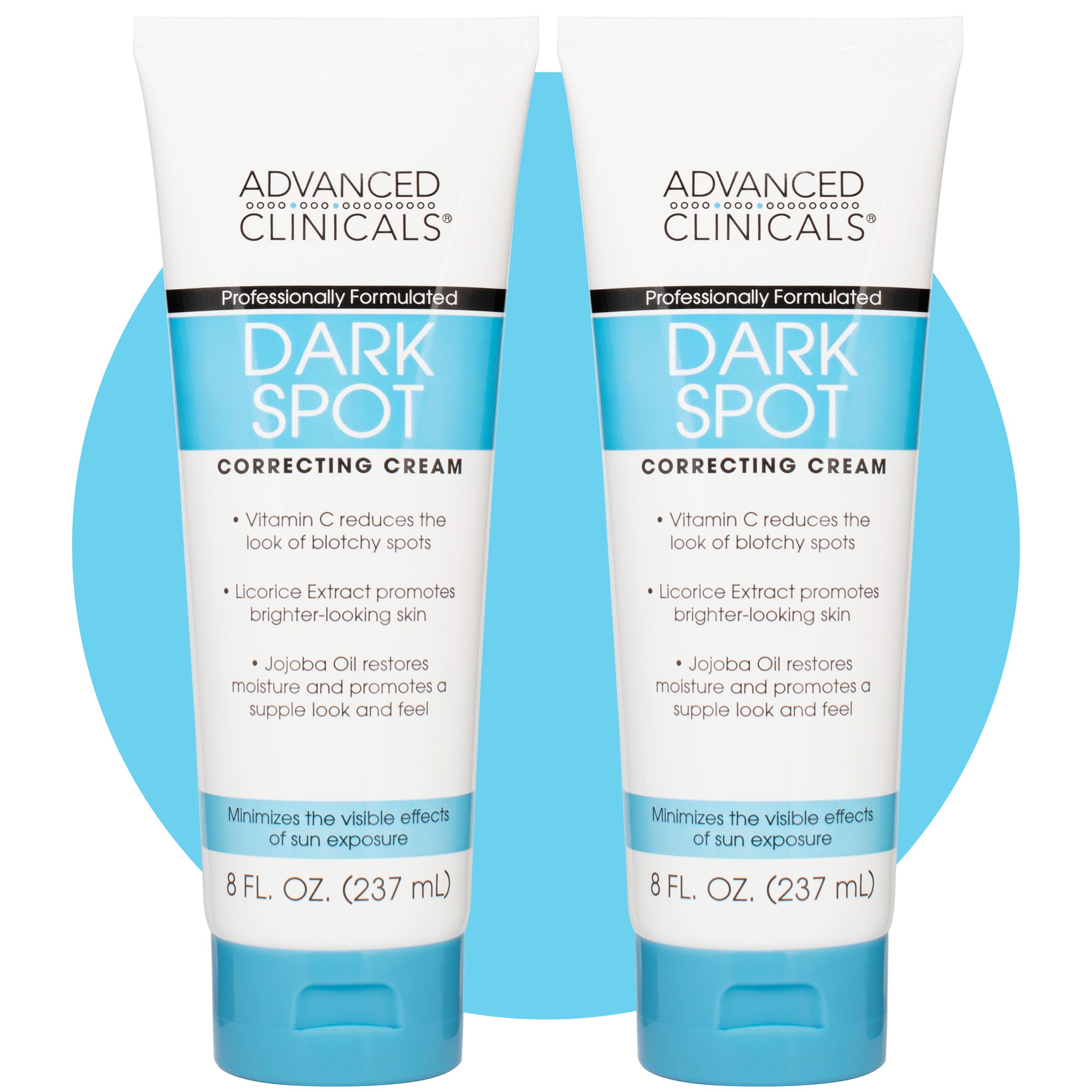Advanced Clinicals Crème Points Sombres – Bouteille, peut aider à uniformiser le teint et hydrater.