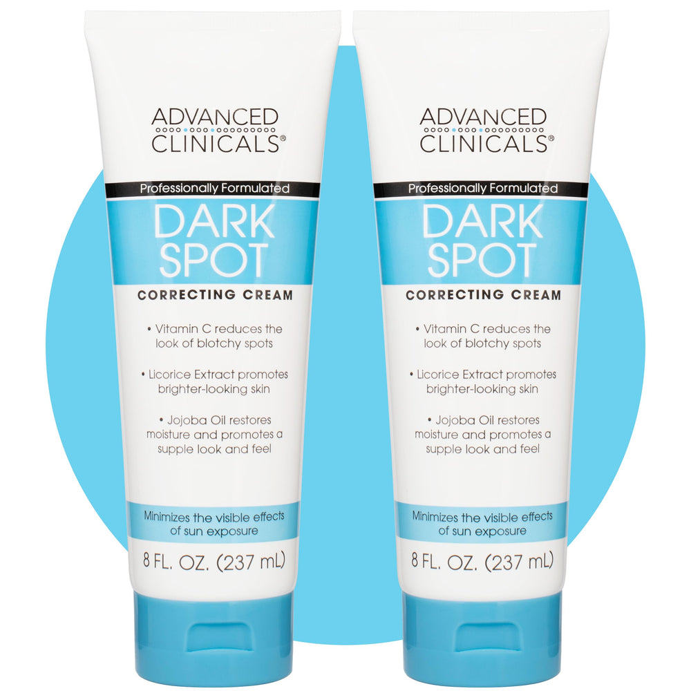 Advanced Clinicals Crème Points Sombres – Bouteille, peut aider à uniformiser le teint et hydrater.