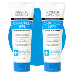Advanced Clinicals Crème talons craqués bouteille: hydratation ciblée pour les pieds.