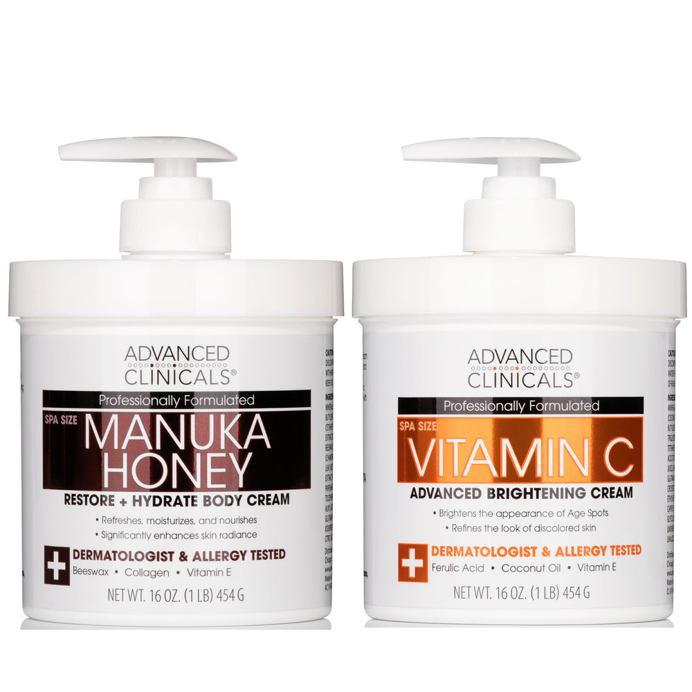 Advanced Clinicals Crème Vitamine C offre un éclat léger et une texture soyeuse.