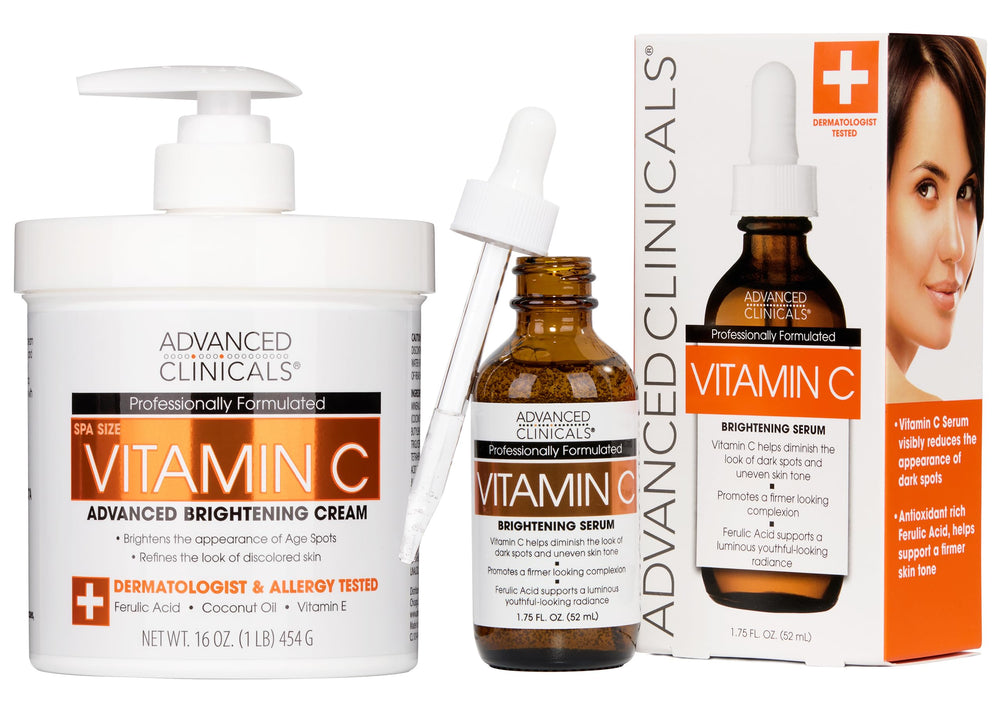 Advanced Clinicals Crème Vitamine C – éclat du corps et hydratation durable.