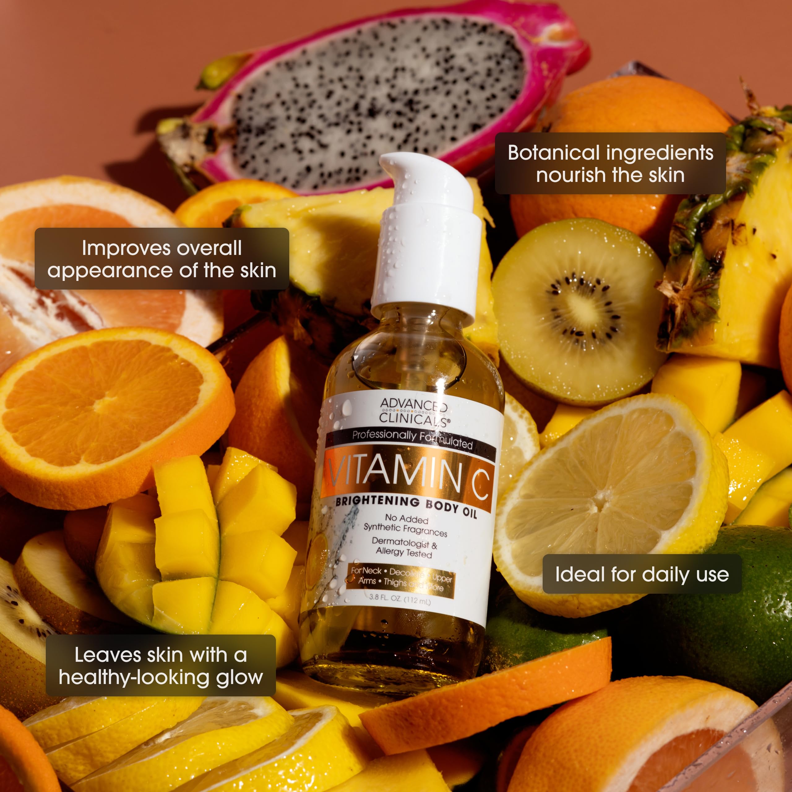 Effet non gras de la crème vitaminée Advanced Clinicals.