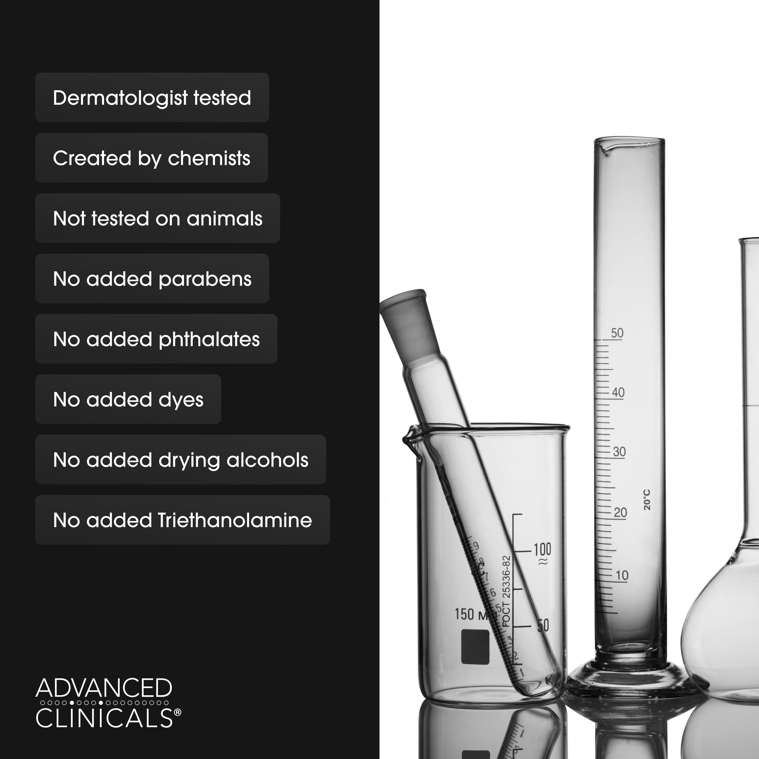 Emballage élégant de Advanced Clinicals prêt pour usage quotidien
