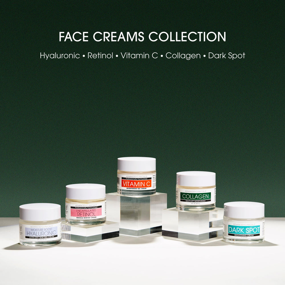 Advanced Clinicals formule science dermatologique adaptée à une routine quotidienne.
