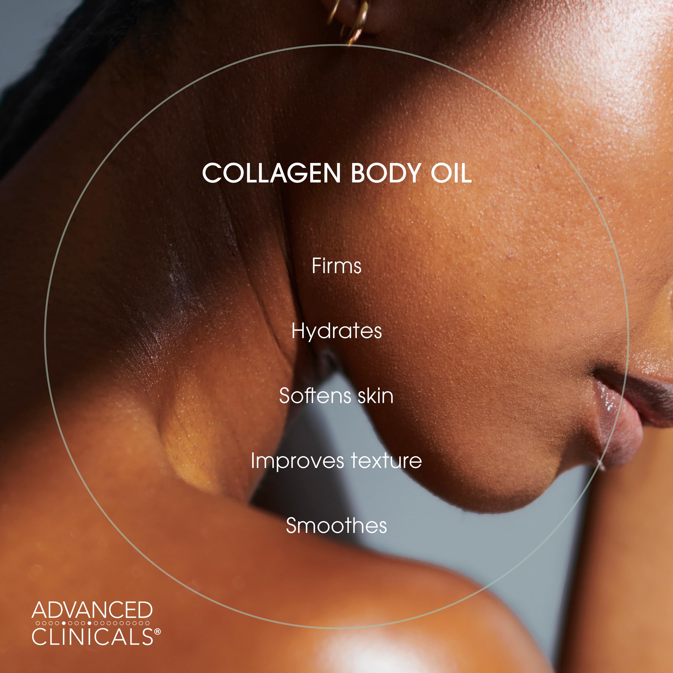 Advanced Clinicals huile collagène vitamine C – peut aider à unifier le teint et raviver le glow