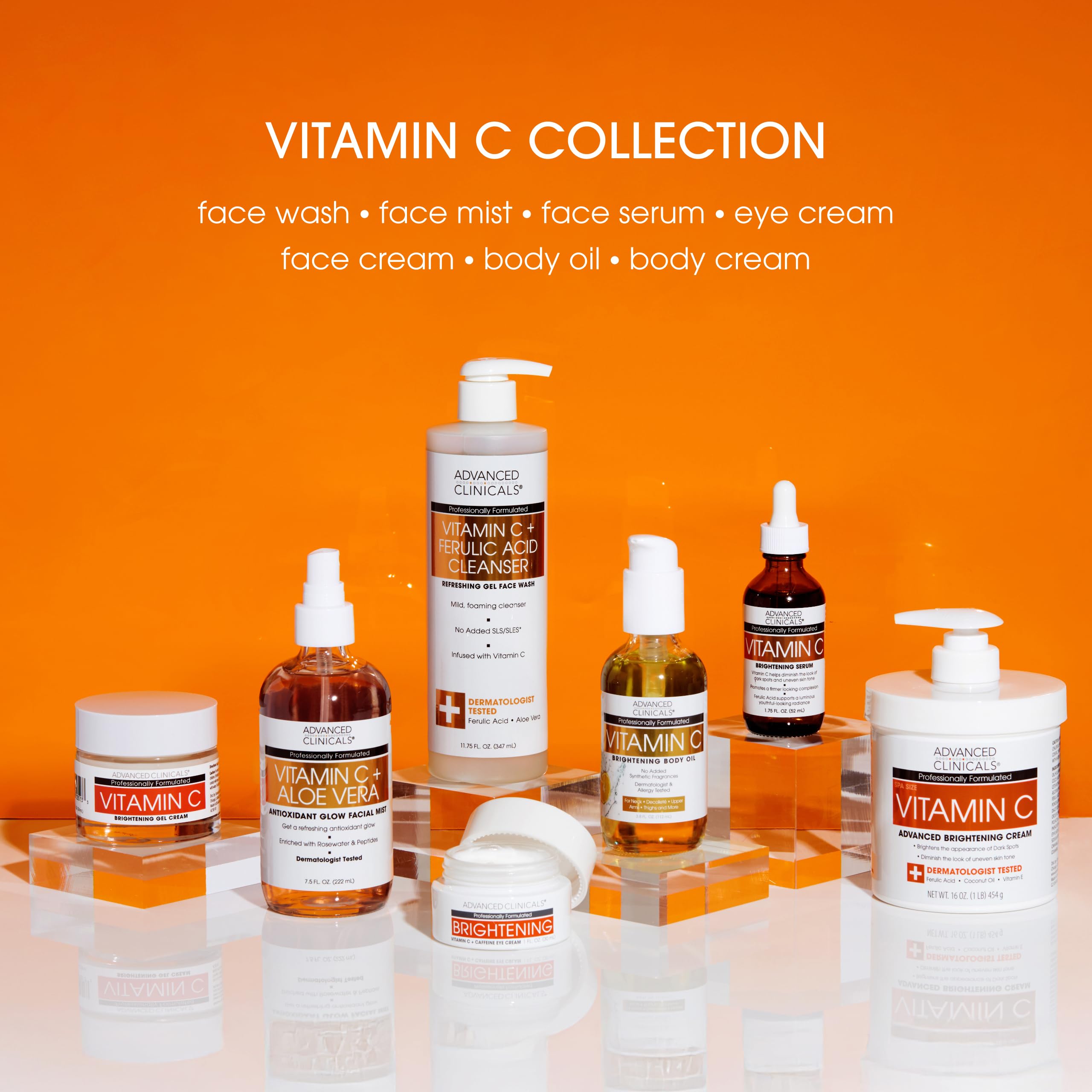 Advanced Clinicals huile corps texture soyeuse après application.