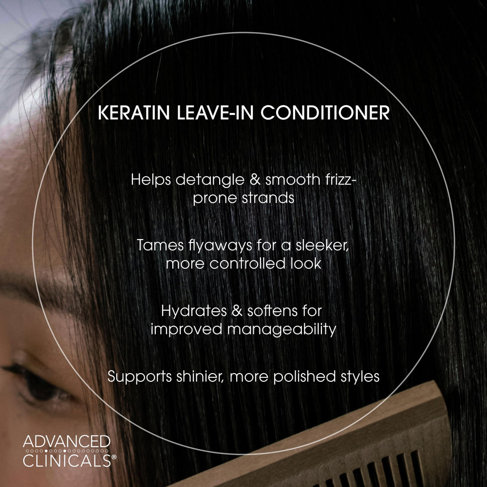 Advanced Clinicals Démêlant à la Kératine – huile d’olive nourrissante pour cheveux.