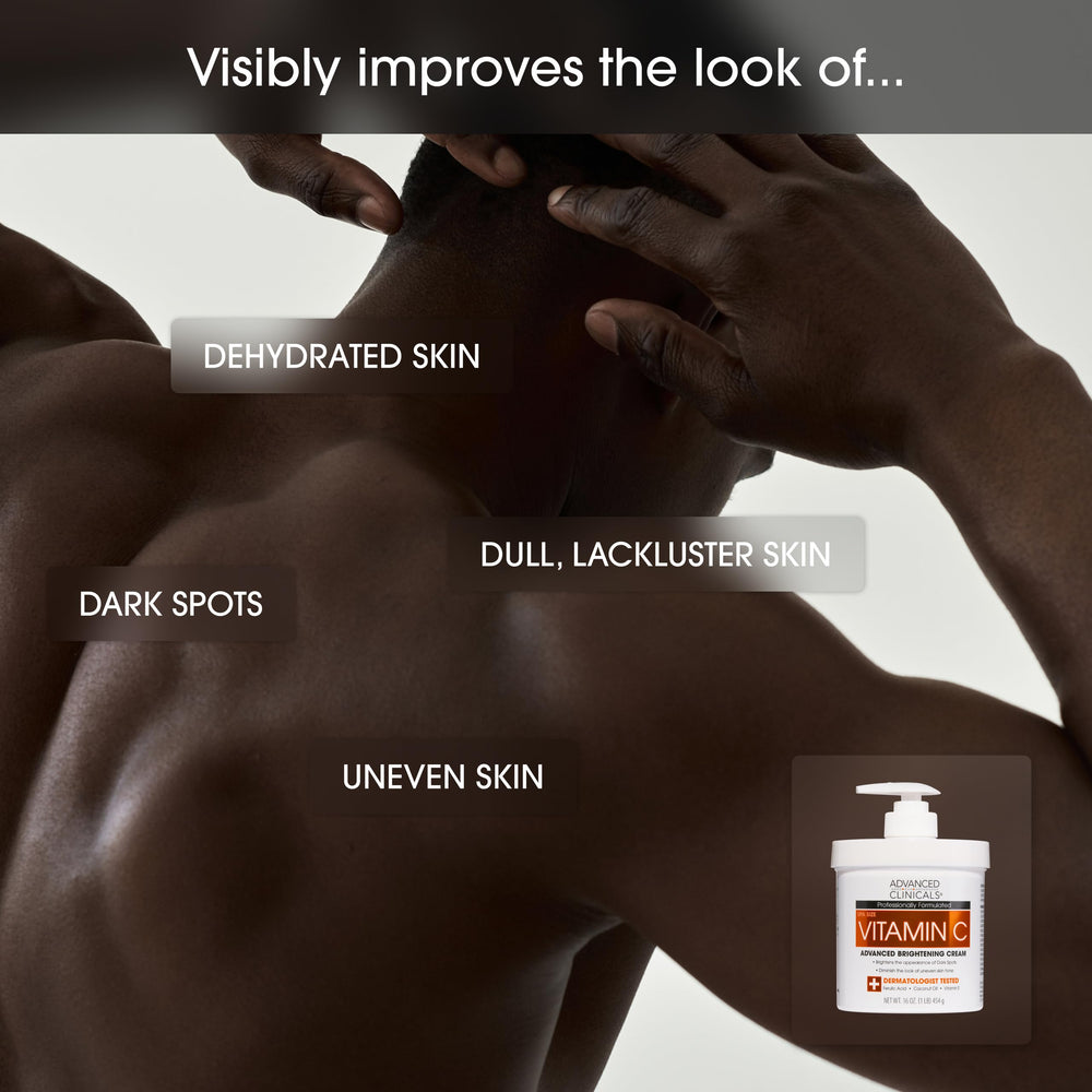 Advanced Clinicals Lotion Corps AHA 10% – rugosité visiblement lissée.