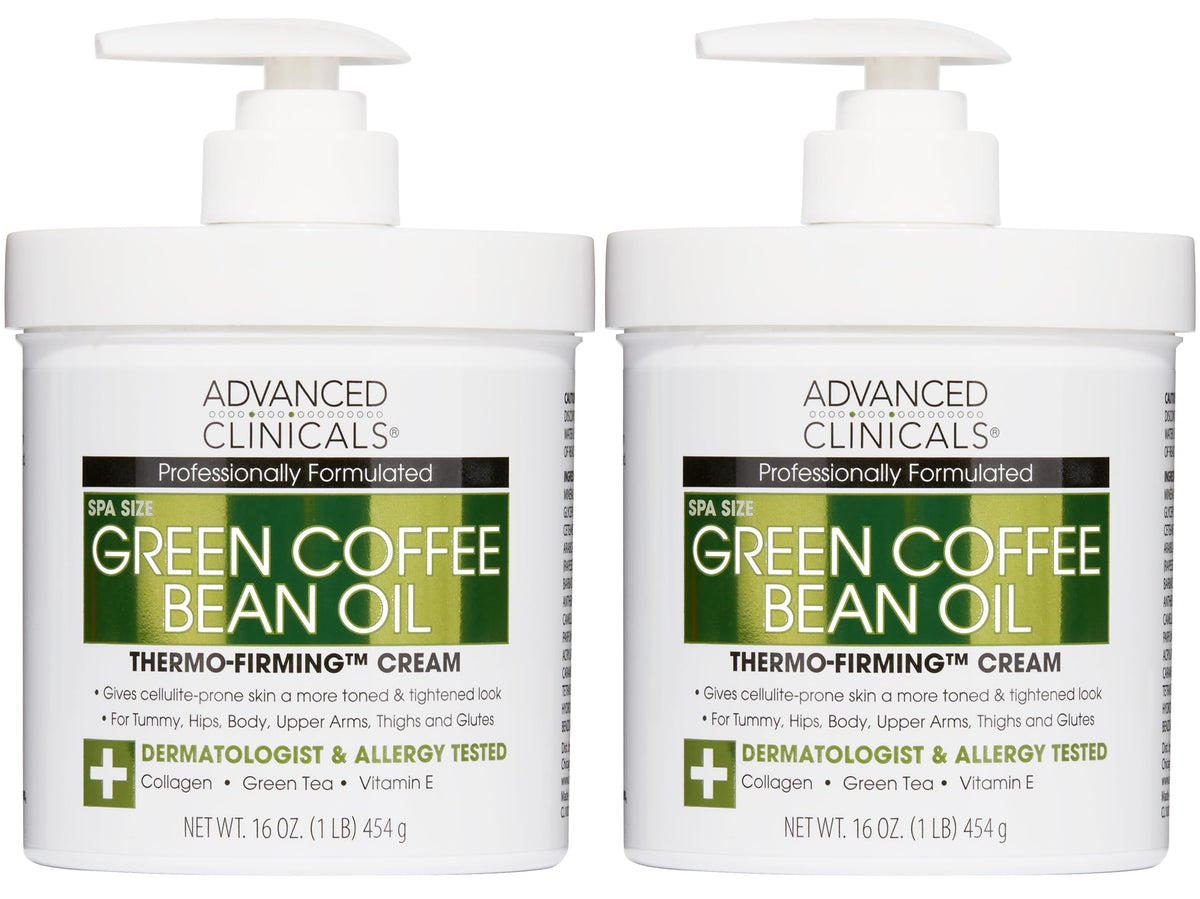 Advanced Clinicals lotion corps café vert hydratation et fermeté potentielles