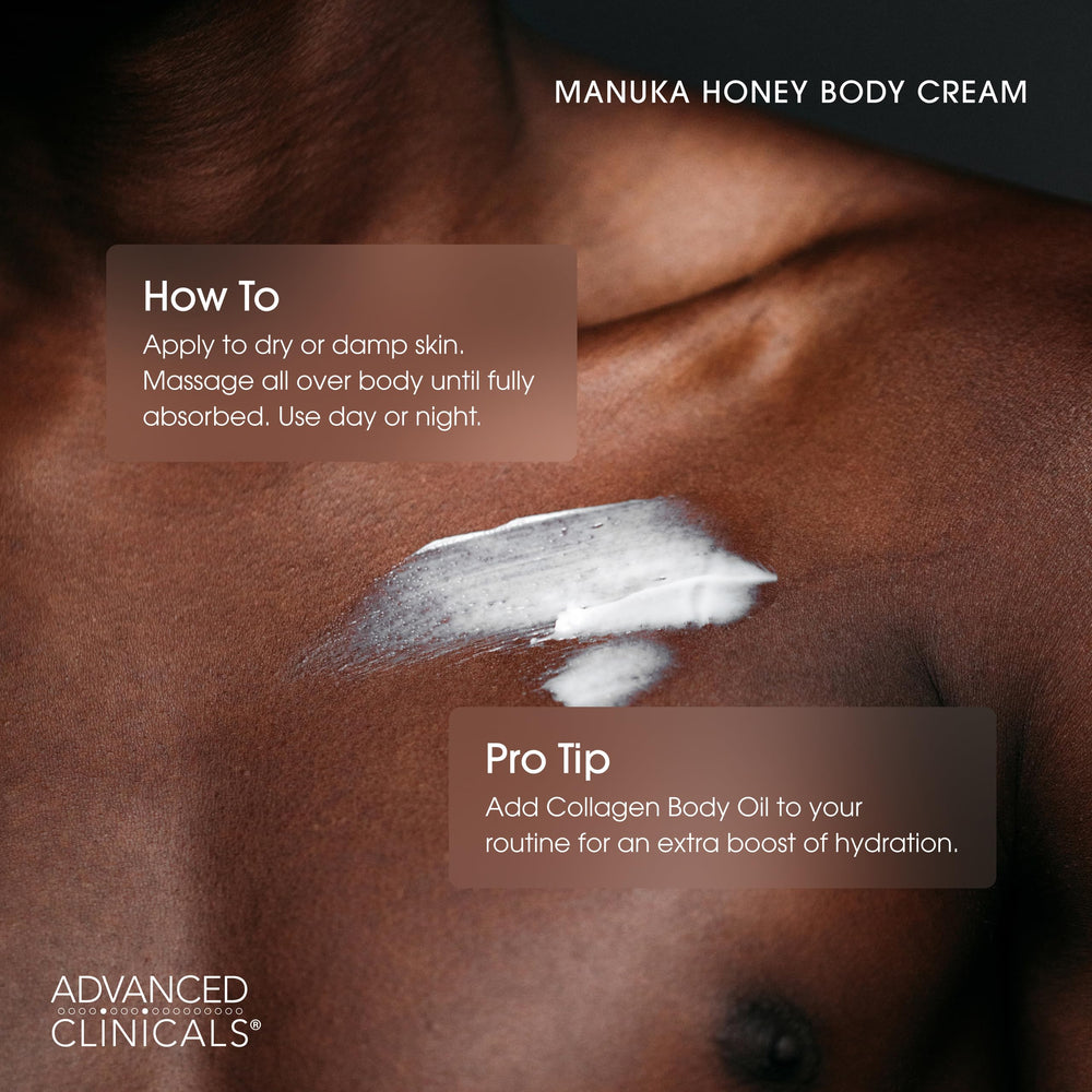 Advanced Clinicals Manuka Honey Body Cream – emballage coffret 2-pack pratique