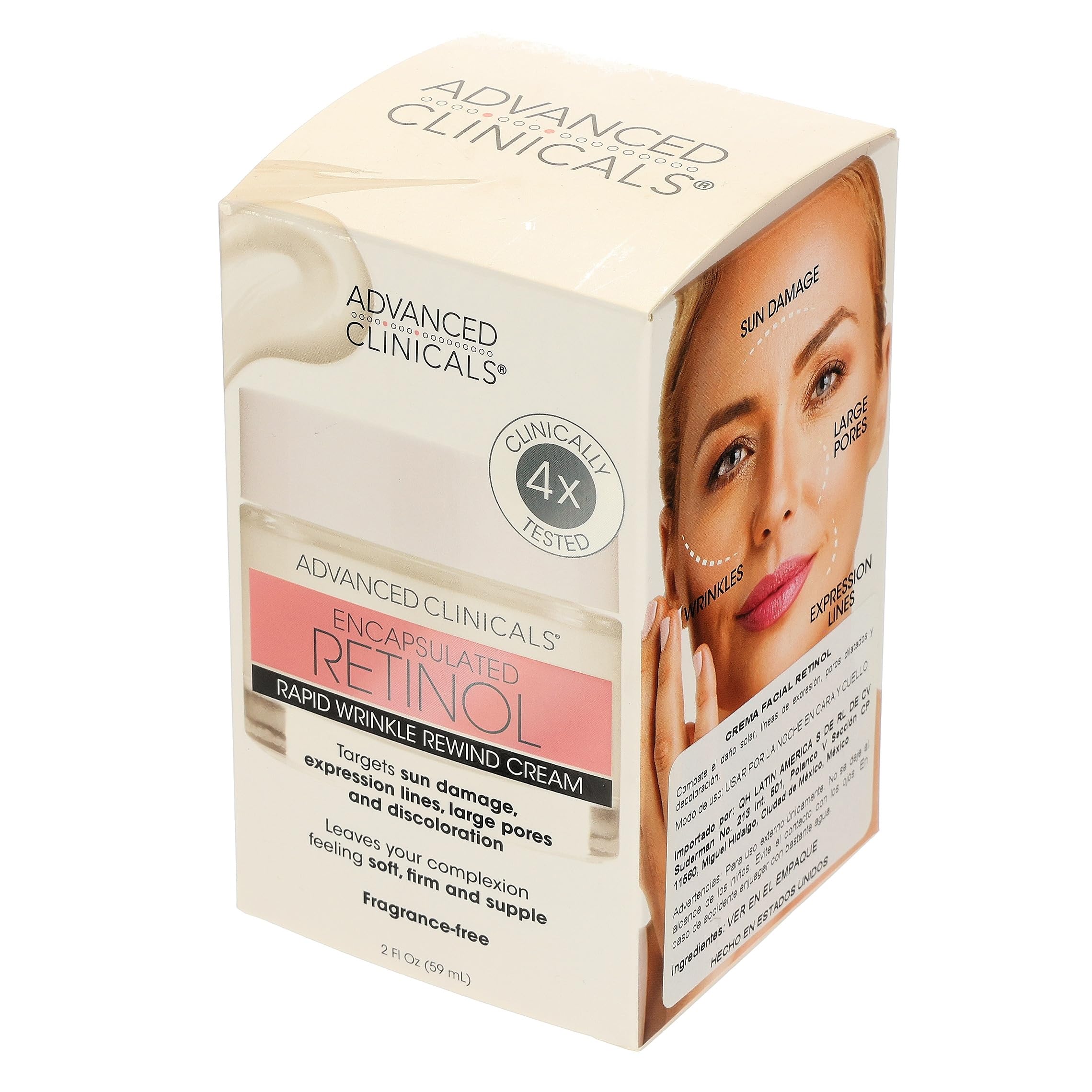 Advanced Clinicals patch test recommandé et démarrage progressif de l’utilisation.