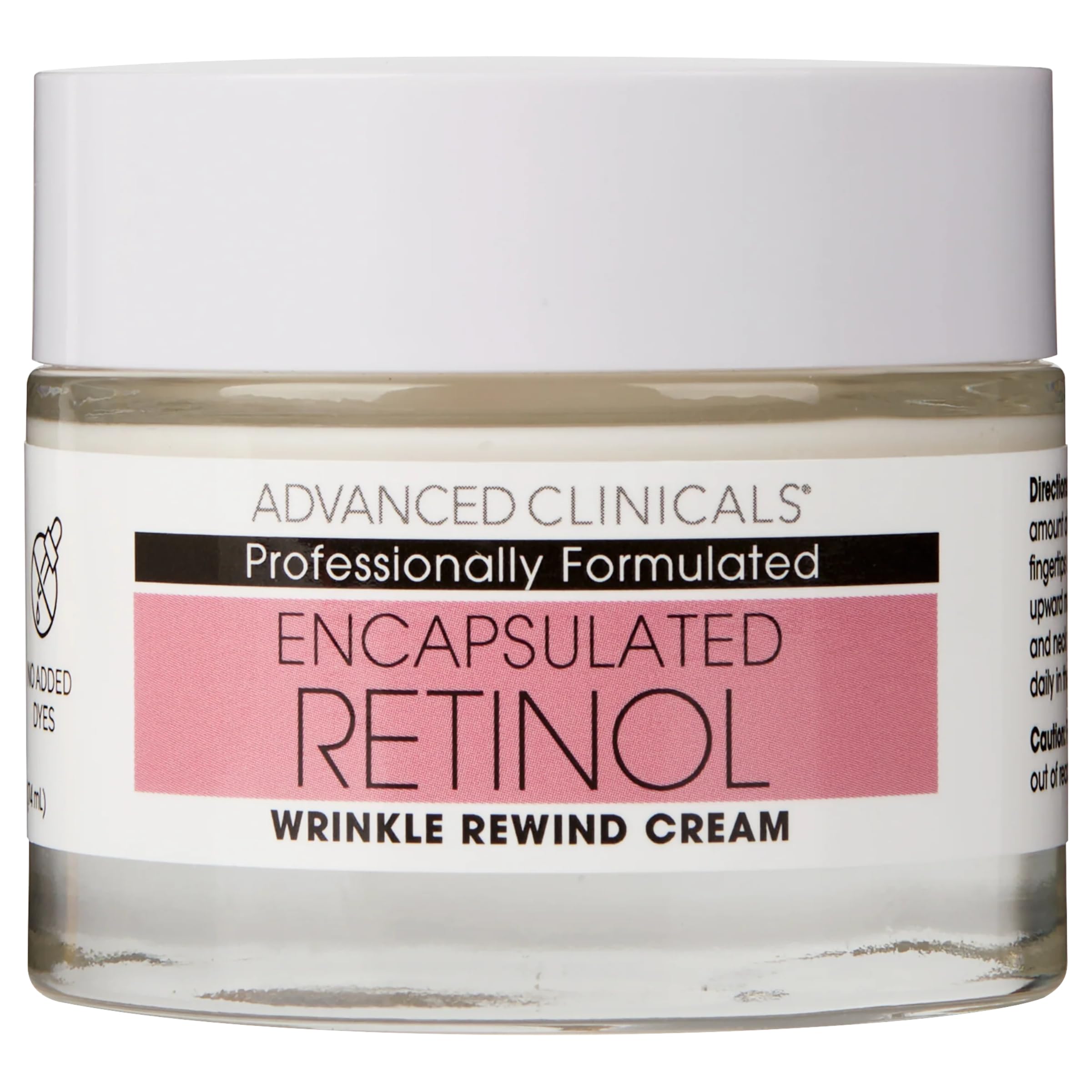 Advanced Clinicals retinol encapsulé avec peptides et acide férulique, peau plus lisse et uniforme.
