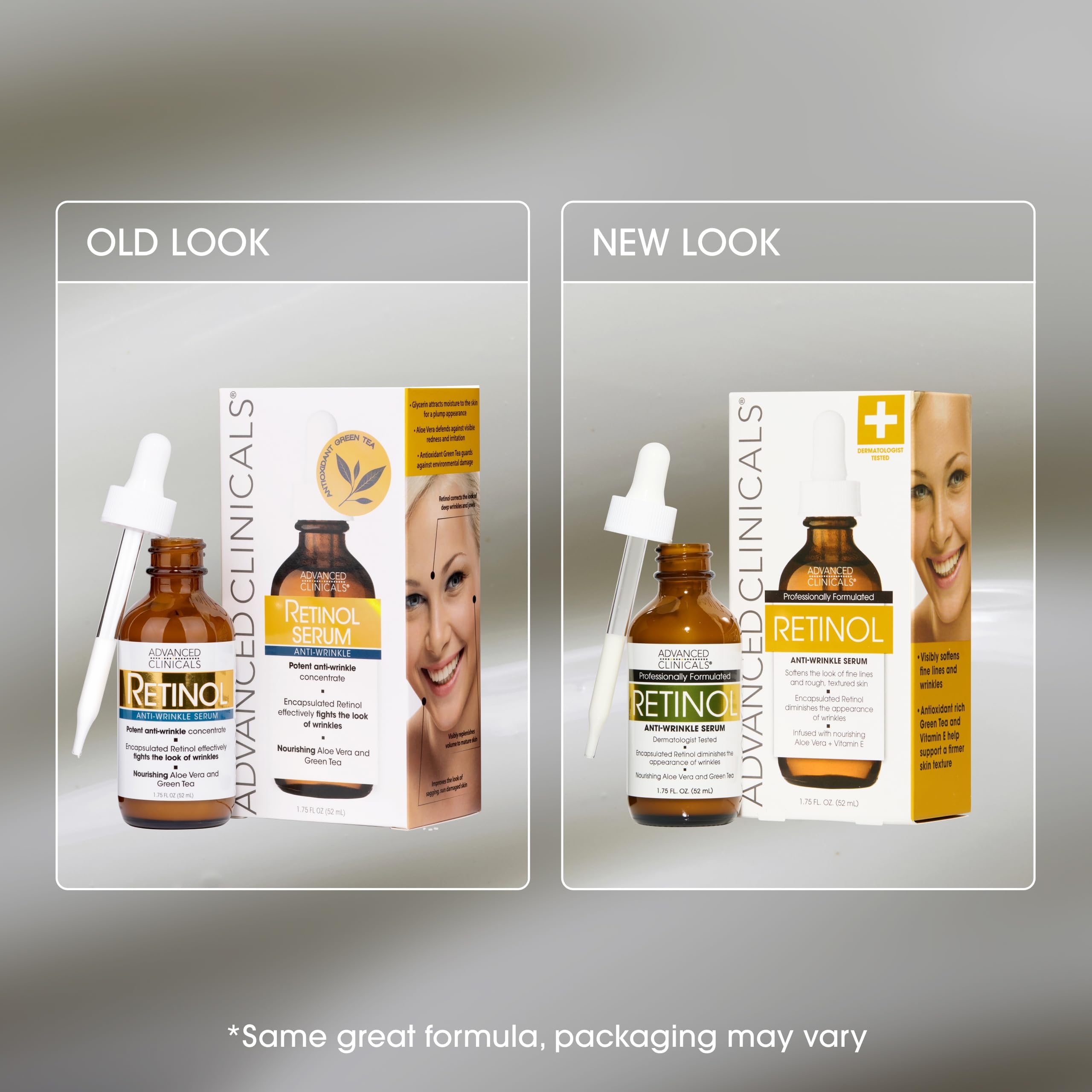 Advanced Clinicals Sérum Rétinol — fabriqué au Midwest avec ingrédients sourcés.