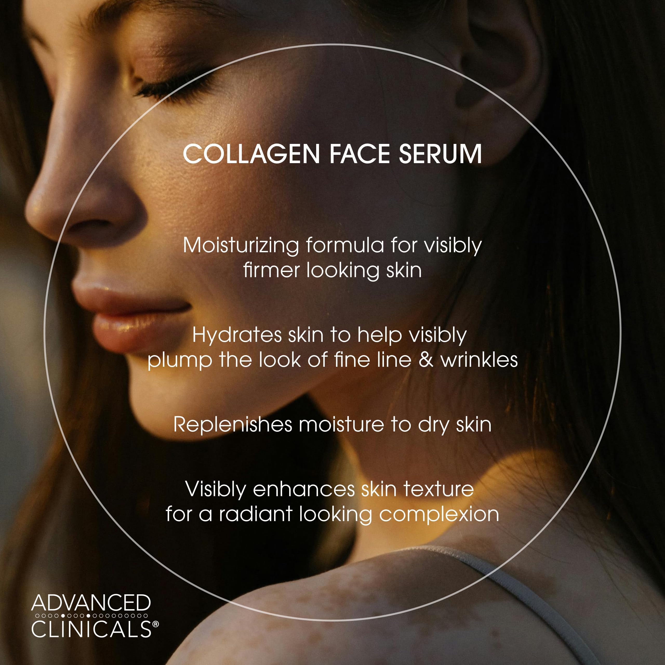 Ingrédients algues et acide hyaluronique du sérum collagène Advanced Clinicals
