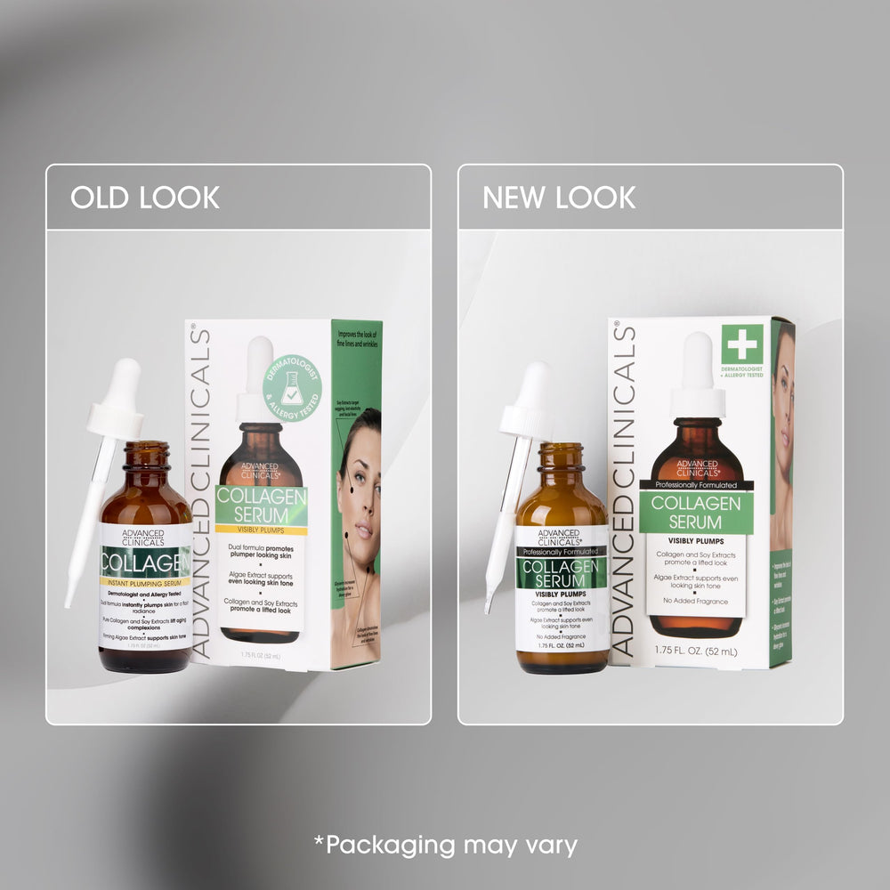 Sérum collagène Advanced Clinicals sans parfum et soin quotidien
