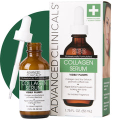 Advanced Clinicals Sérum collagène visage – flacon, hydratation et teint frais