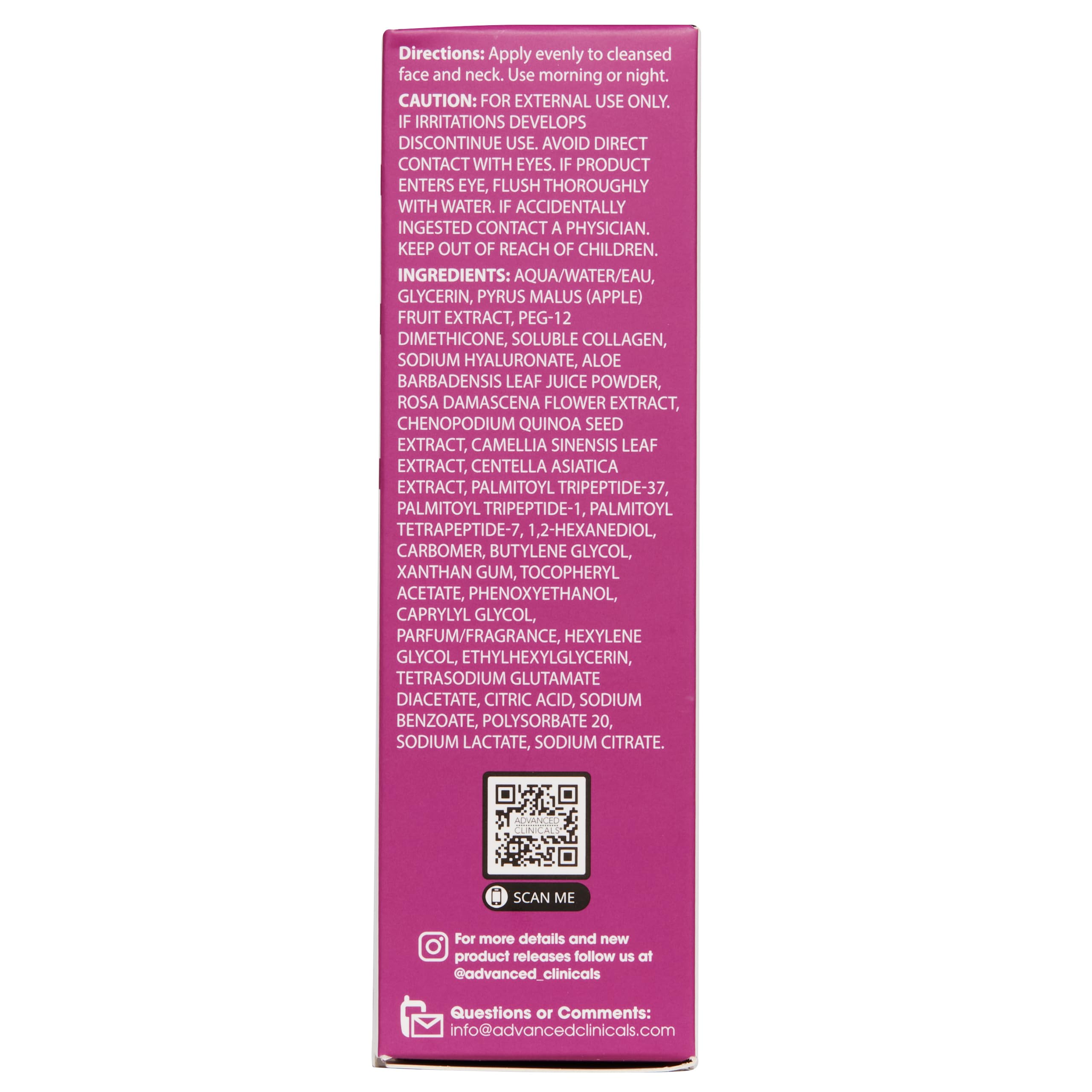 Advanced Clinicals Texture Radiance — peau plus lisse et lumineuse.