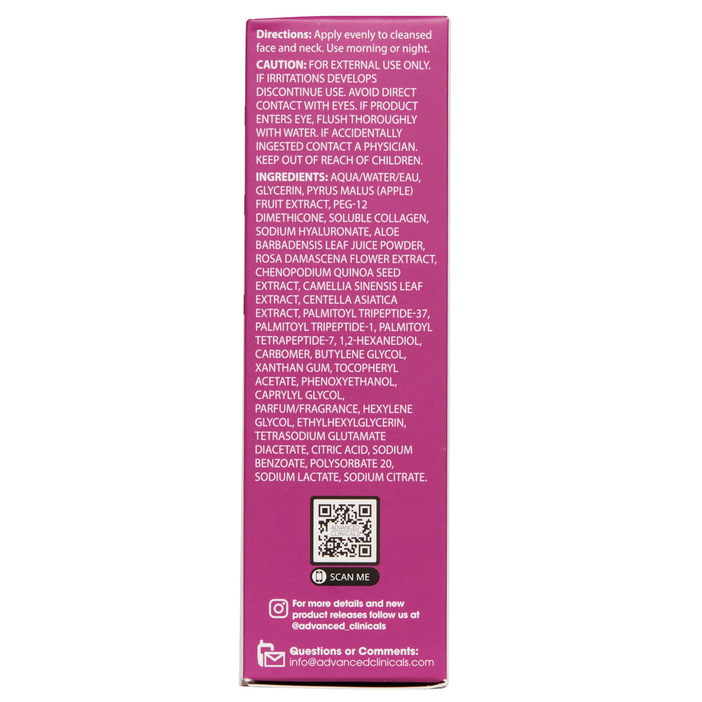 Advanced Clinicals Texture Radiance — peau plus lisse et lumineuse.