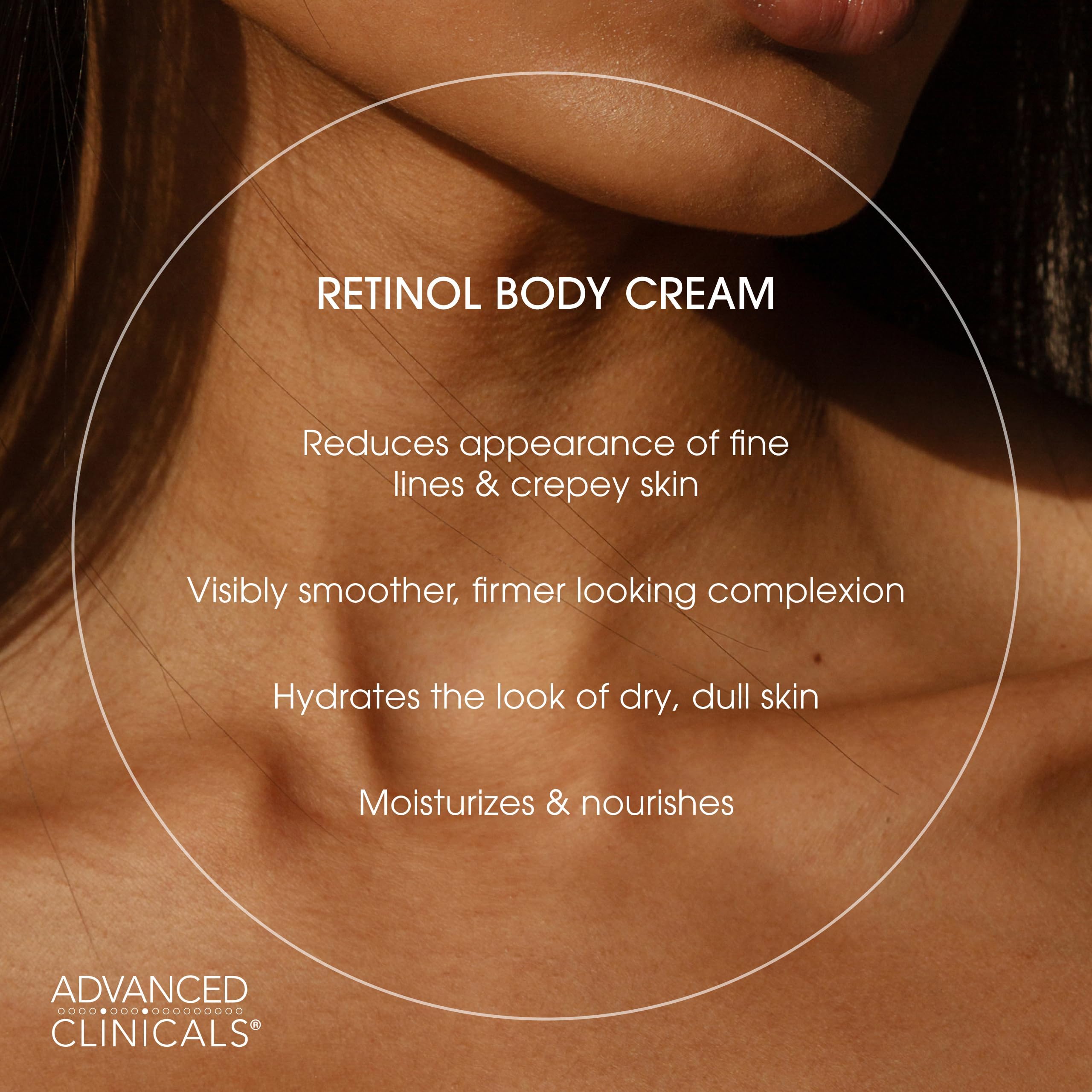 Advanced Clinicals Sérum retinol visage, application rapide et peau visiblement plus souple.