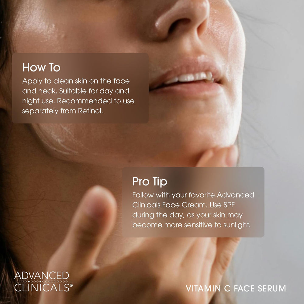 Advanced Clinicals – application douce sur visage et cou.