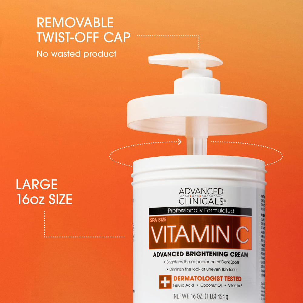Advanced Clinicals Sérum Vitamine C – visage pour éclat lumineux et peau rafraîchie.