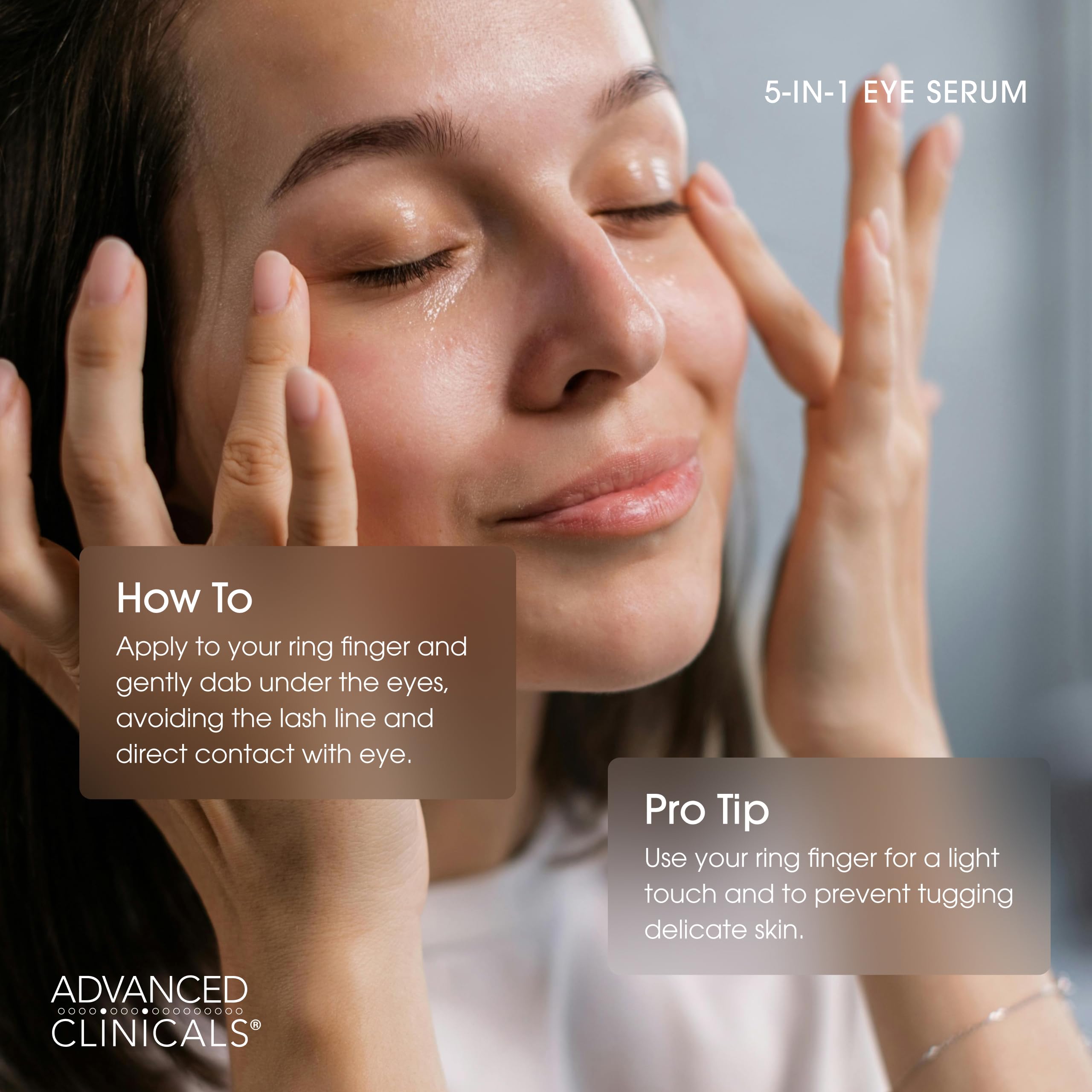 Advanced Clinicals Sérum Yeux: formule avec collagène et acide hyaluronique pour le soin.